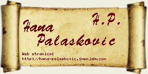Hana Palasković vizit kartica